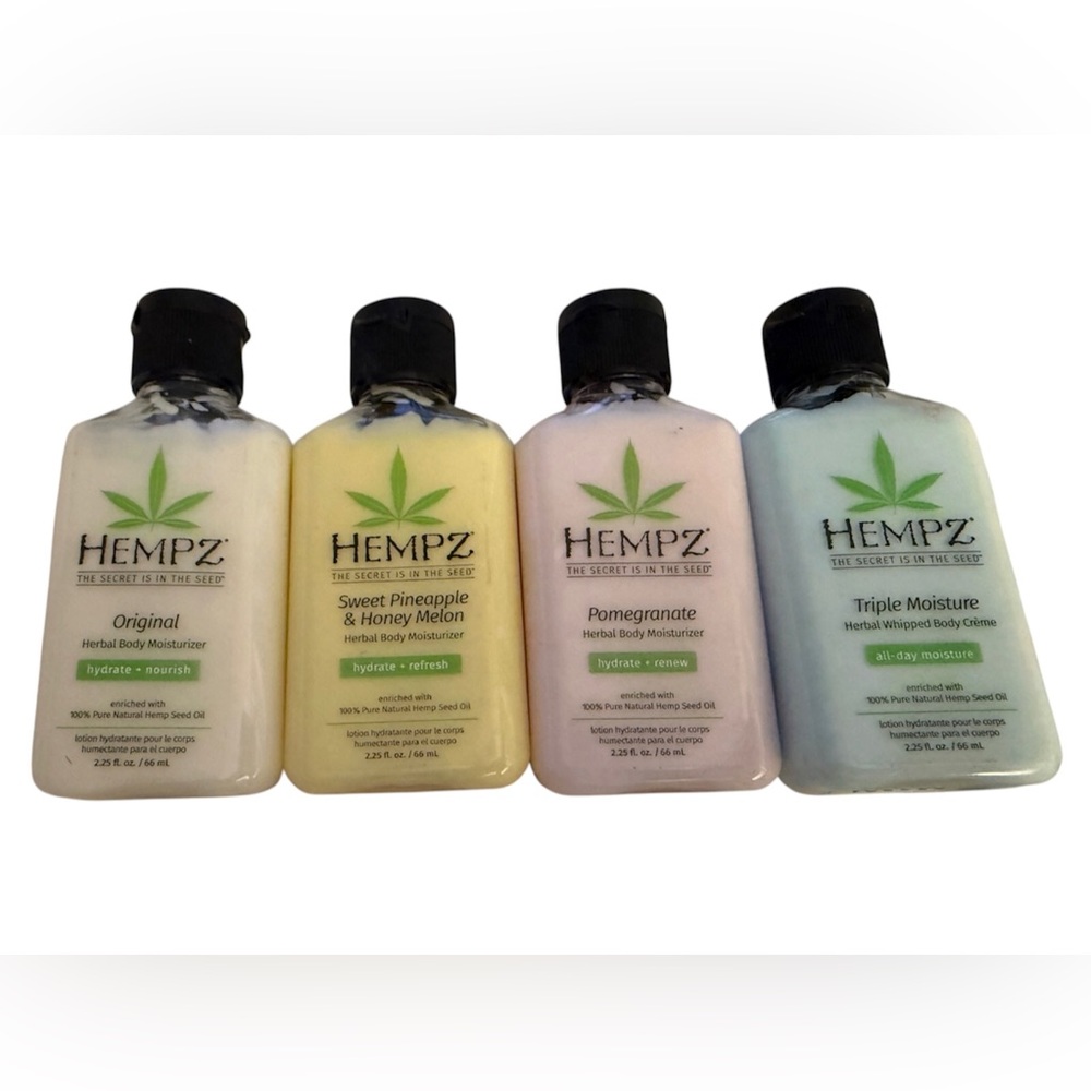 NEW! Hempz- Herbal Body Moisturizer Mini 4 Pack- 2.25 fl. Oz. Each— MSRP $33!